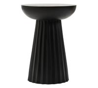 Fifty Five South Walsa Side Table Ribbed Mango Wood Black