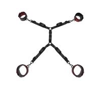 Fifty Shades of Grey Sweet Anticipation Reversible Under Mattress Restraint Set - Black Black