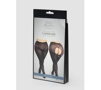 Fifty Shades of Grey Captivate Plus Size Black Spanking Tights - One Size Curve - Black Black