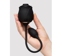 Fifty Shades of Grey Dark Blushing Rose Clitoral Suction Stimulator and Vibrating Egg - Black Black