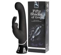 Fifty Shades of Grey Greedy Girl - rabbit vibrator with clitoral arm (black)