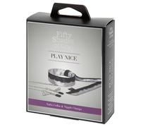 Fifty Shades of Grey Play Nice - Nipple Clamps with Collar (Silver)