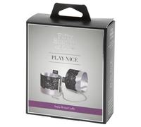 Fifty Shades of Grey Play Nice - satin cuffs (silver)