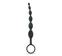 Fifty Shades of Grey Pleasure Intensified Black Silicone Anal Beads - Graduated Size - 7.5 inch