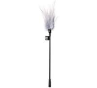 Fifty Shades of Grey Tease Feather Tickler - 14.5 Inch Soft Feather Tickler for Sensory Play - Long Handle to Access All Areas - Black/Grey