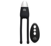Fifty Shades Relentless Vibrations Wearable Remote Control Couples Vibrator | FSOG Vibe, Discreet, Stimulation for G-Spot, Clitoris, Penis or Balls, Storage Bag