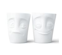 Fiftyeight Cup Set #2 Amused and Perplexed White