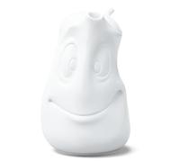 Fiftyeight Pot with Grinning Face Design in White, 1.2 l