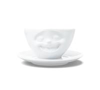 FIFTYEIGHT PRODUCTS Coffee Mug Laughing (Porcelain, 200 ml, White, Made in Germany)