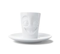 FIFTYEIGHT PRODUCTS Espresso Mug with Handle ""Witzig"" (Porcelain, 80 ml, White, Made in Germany), T02.16.01