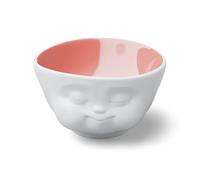 FIFTYEIGHT PRODUCTS Mampfend Bowl (Porcelain, 500 ml, White/Peach Inside, Made in Germany)