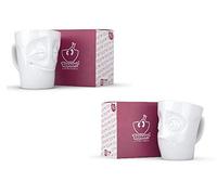 Fiftyeight Set of 2 Mugs | Pleasure & Dutzt | White | Approx. 350 ml