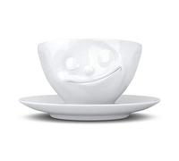 FiftyEight TV Coffee Cup/Milk Mug with Saucer Large Happy Design