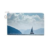 Fig Art Pattern Coin Purse Canvas Wallet Cute Change Purse Small Storage Bag with Zipper, Beautiful Sea, One Size, Flowers and Animals