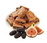 Fig & Black Mulberry Bar, 200g, Only 2 Natural Ingredients, 5 Large Mulberries Per Bar, Chewy & Sweet, Individual Packaging, Vegan Healthy Snack for Kids & Adults