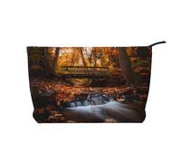 fig. Intimate and Understanding Friend Pattern Large Capacity Corduroy Cosmetic Bag, Fashionable Waterproof toiletries Storage Bag