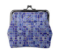 Fig Tile Printed Microfiber Leather Kiss Lock Mini Wallet, Compact, Wearable and Easy to Carry.