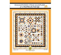 Fig Tree Quilts Pattern, Black, Cream, Orange, Grey
