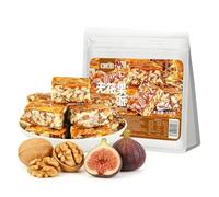 Fig Walnut Bar, 370g/Bag (About 19 Pieces), All-Natural Ingredients, Soft & Crispy, No Artificial Additives, Nutritious Snack with Dried Figs & Walnuts