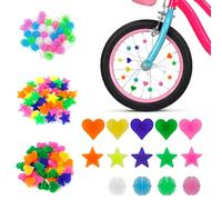 Figarge 108 Pieces Reflective Bicycle Spoke Beads with Clicker, Safety Design for Better Visibility, Easy to Assemble Decoration for Mountain Bikes & City Bikes