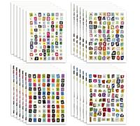 FIGCY 24 Sheets Scrapbook Alphabet Stickers Set, 2160 Pieces A-Z Uppercase Lowercase Letter Stickers in Vintage Colorful Styles for Card Making Journal Craft Decorations
