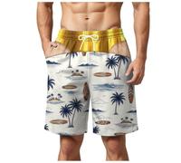 Figdews Funny Swim Shorts Men Swimming Trunks Hairy Legs Print Prank Novelty Quick-Dry Plus Size Hilarious Beach Swimwear for Summer