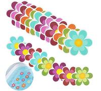 FIGFYOU 20 Pcs Non Slip Bathtub Stickers, Flower Shape Safety Anti-Slip Appliques Self Adhesive Bathroom Decals Anti-Slip Stickers With Bright Colors for Bath Tub Showers, Pools(6 Colors/2 Size)