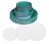 FIGFYOU 30 Pcs Felt Plate Dividers, Felt Plate Separators Dinner Plate Dish Protectors China Protectors Separators Pot Protectors for Protecting and Stacking Your Cookware (White, 3 Different Size)