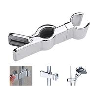 FIGFYOU Shower Head Holder,45° Rotation Adjustable Shower Head Bracket Universal 18-25mm Shower Head Rail Holder Bracket Replacement for Bathroom Shower Slider Pole