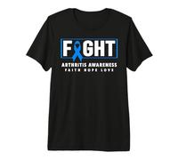 Fight Arthritis Shirt - Blue Ribbon Arthritis Awareness Premium T-Shirt