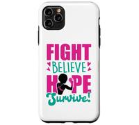 Fight Believe Hope Survive Breast Cancer Black Melanin Sista Case for iPhone 11 Pro Max