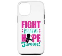 Fight Believe Hope Survive Breast Cancer Black Melanin Sista Case for iPhone 12/12 Pro