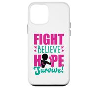 Fight Believe Hope Survive Breast Cancer Black Melanin Sista Case for iPhone 12 mini