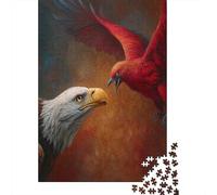 Fight between Eagle And Red BirdPuzzles 1000 Pieces for Adults for Adults 1000 Piece Puzzle Educational Challenge Games Home Decoratio