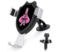 Fight Breast Cancer Awareness Fighter Car Phone Holder Rotatable Mount Dashboard Windshield Air Vent Accessories