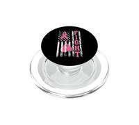 Fight Breast Cancer Awareness Survivor Support American Flag PopSockets PopGrip for MagSafe