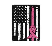 Fight Breast Cancer U.S. Flag Car Aromatherapy Tablets Air Freshener Hanging Scented Cards for Rooms Bathrooms Wardrobe Square