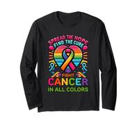 Fight Cancer In All And Every Color Ribbons Find Cure Long Sleeve T-Shirt