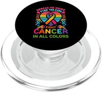 Fight Cancer In All And Every Color Ribbons Find Cure PopSockets PopGrip for MagSafe