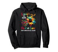 Fight Cancer In Spread-Hope Find A Cure Sunflower Pullover Hoodie