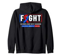 Fight CHD Disease - Fight Congenital Heart Defect Awareness Zip Hoodie