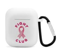 Fight Club Breast Cancer Case Compatible with Airpods 1/2 | Protective Cover Keychain Silicone