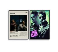 LJXOSKMK Fight Club Poster (Set of 2) 12in x 18in(30x45cm) Classic Vintage Movie Wall Art For Bedroom, Living Room, Hall, Kitchen, Office