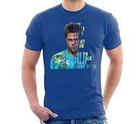 Fight Club Tyler Durden Half Head Men's T-Shirt Royal Blue