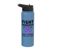 Fight Dementia Walk Proud Walk for Cure Awareness Stainless Steel Insulated Water Bottle