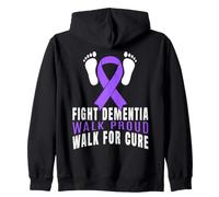 Fight Dementia Walk Proud Walk For Cure Dementia Awareness Zip Hoodie