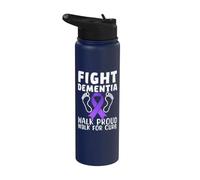 Fight Dementia Walk Proud Walk for Cure Dementia Stainless Steel Insulated Water Bottle