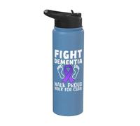 Fight Dementia Walk Proud Walk for Cure Dementia Stainless Steel Insulated Water Bottle