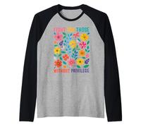 Fight for those without privilege Democrat Liberal Rights Raglan Baseball Tee