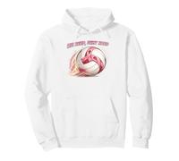 Fight Hard Volleyball Pink Ribbon Breast Cancer Shirt Pullover Hoodie